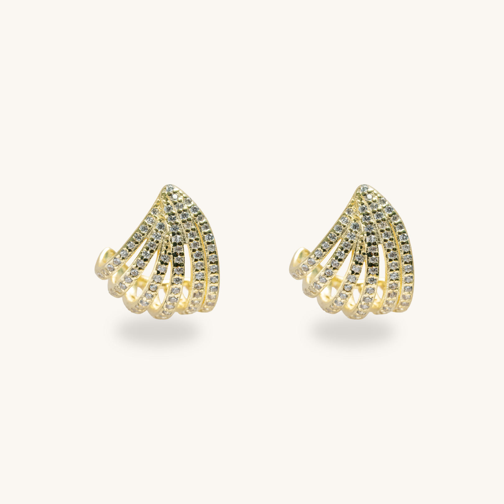 Stone Cuff Earrings