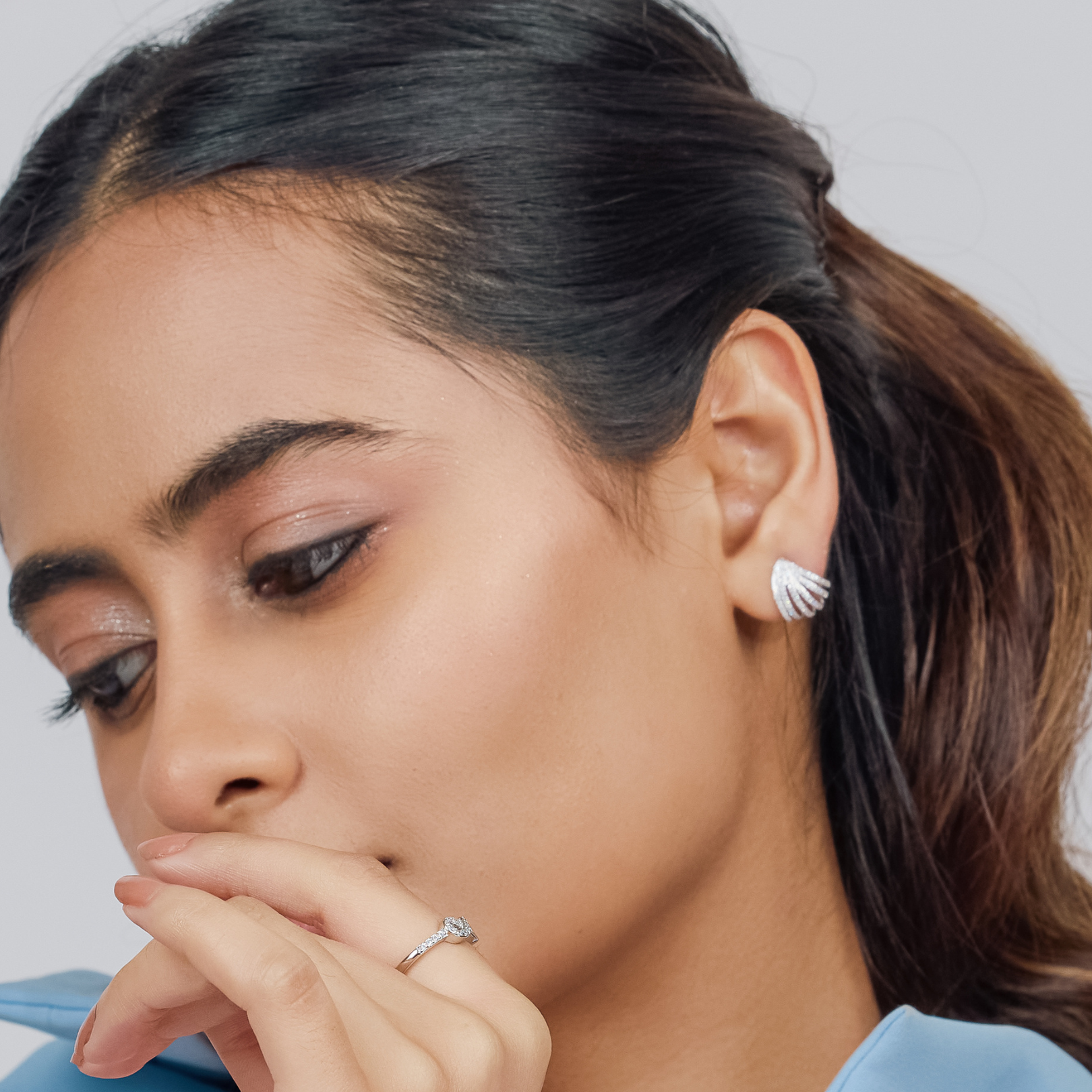 Stone Cuff Earrings