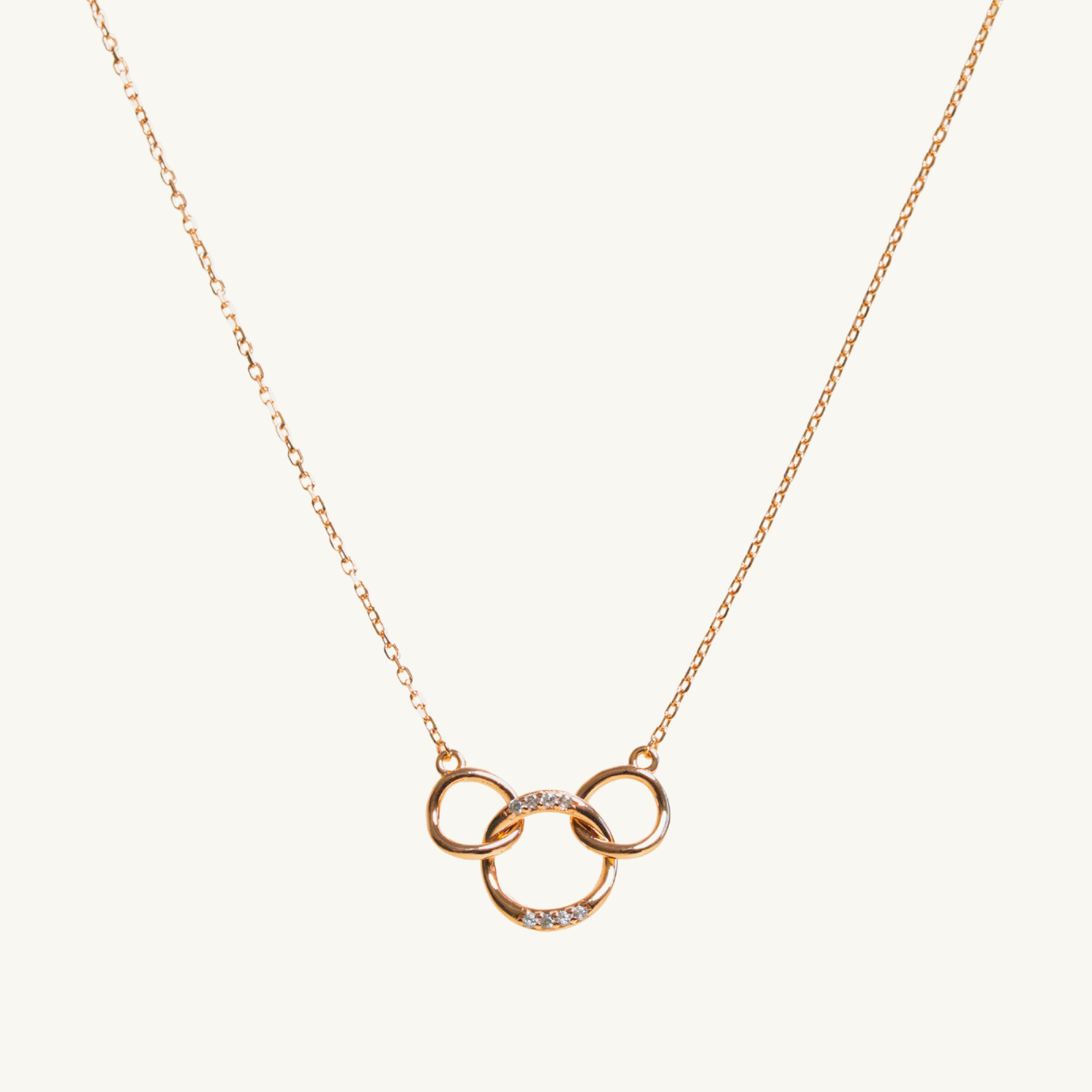 Three Interlock Loop Necklace