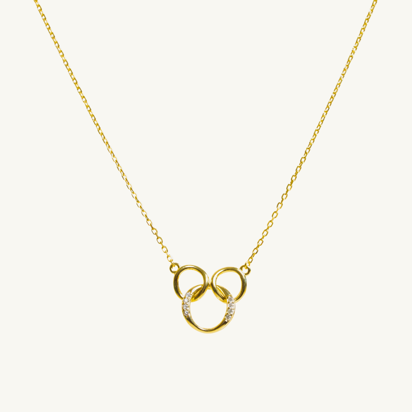 Three Interlock Loop Necklace