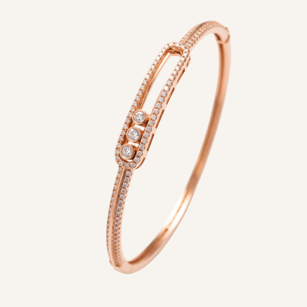 Floating Diamonds Bar Bangle