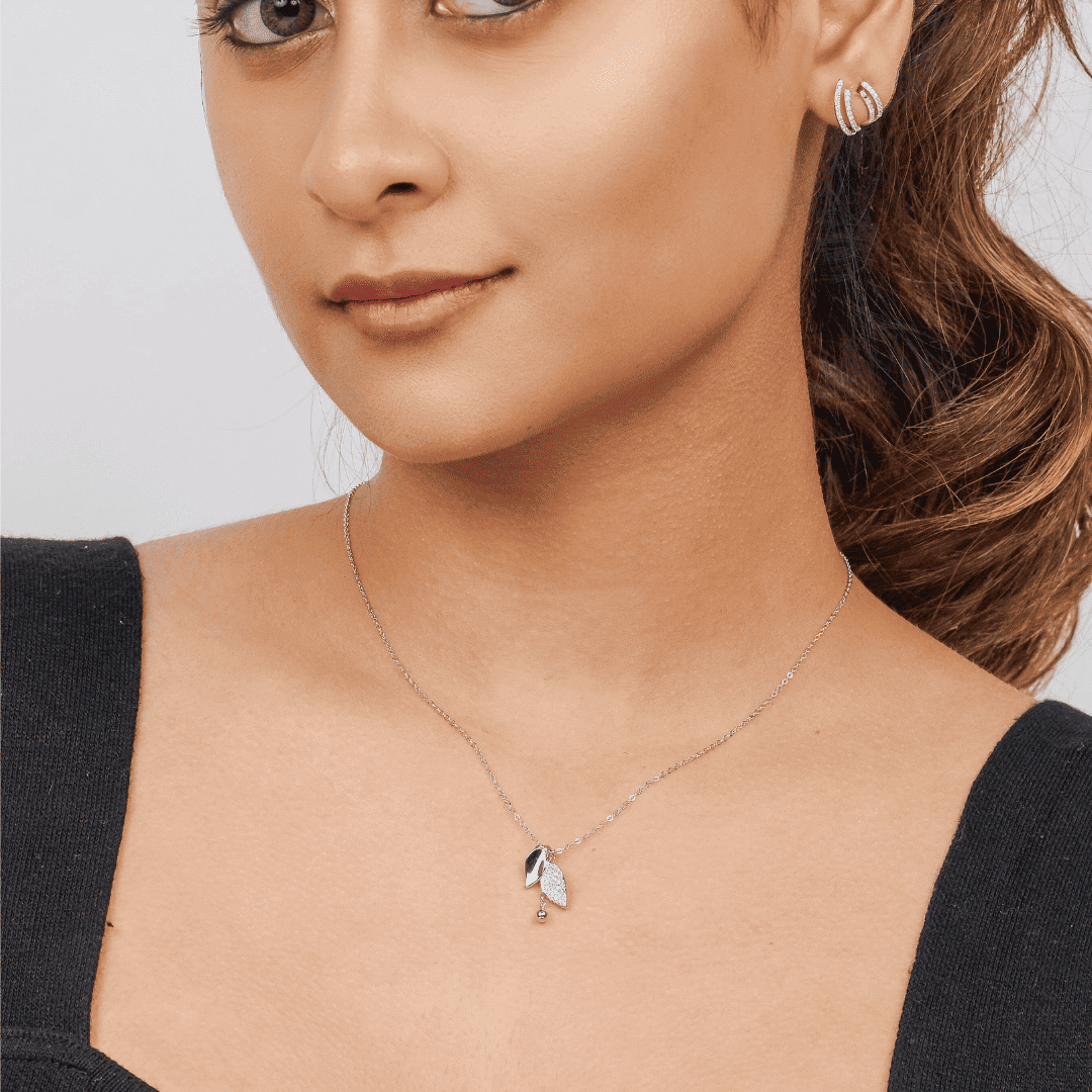 Twin Leaf Necklace