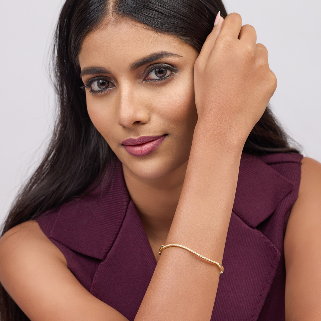 Sleek Curved Bangle
