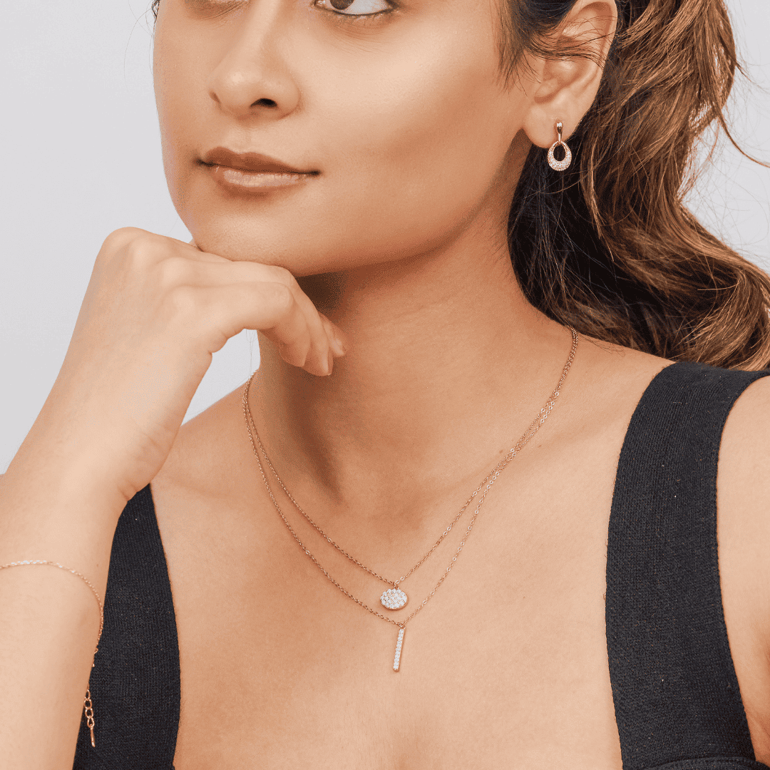 Double Layer minimal  Necklace