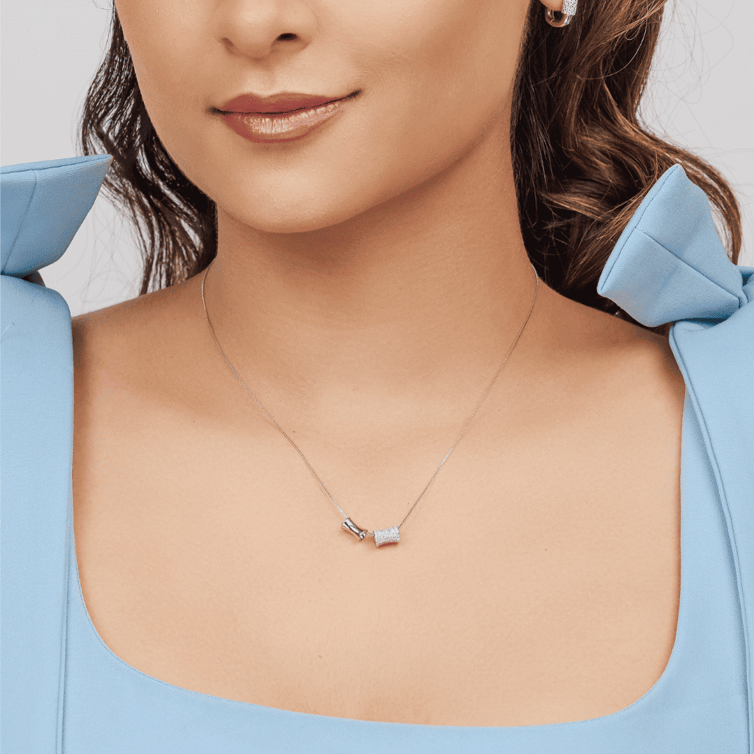 Twin Cylinder Chain Necklace
