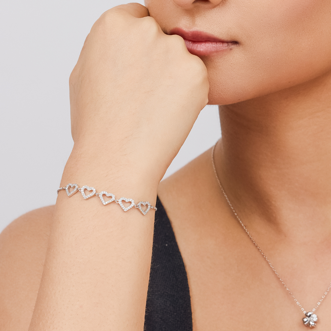 Adjustable Heart Bracelet