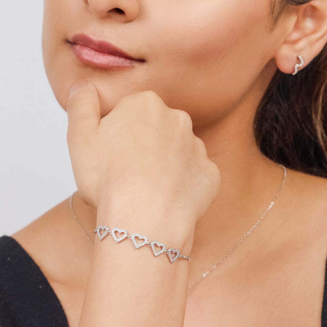 Adjustable Heart Bracelet