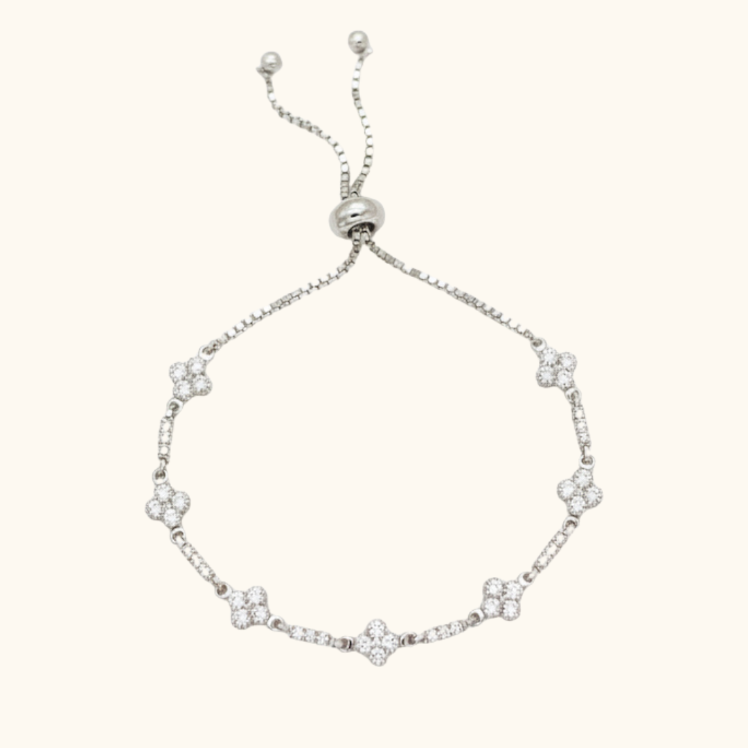 Clover Tennis Adjustable Bracelet