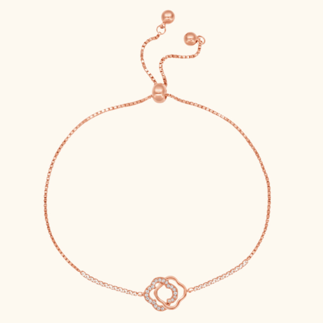Adjustable Flower Link Bracelet