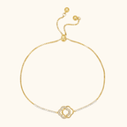 Adjustable Flower Link Bracelet