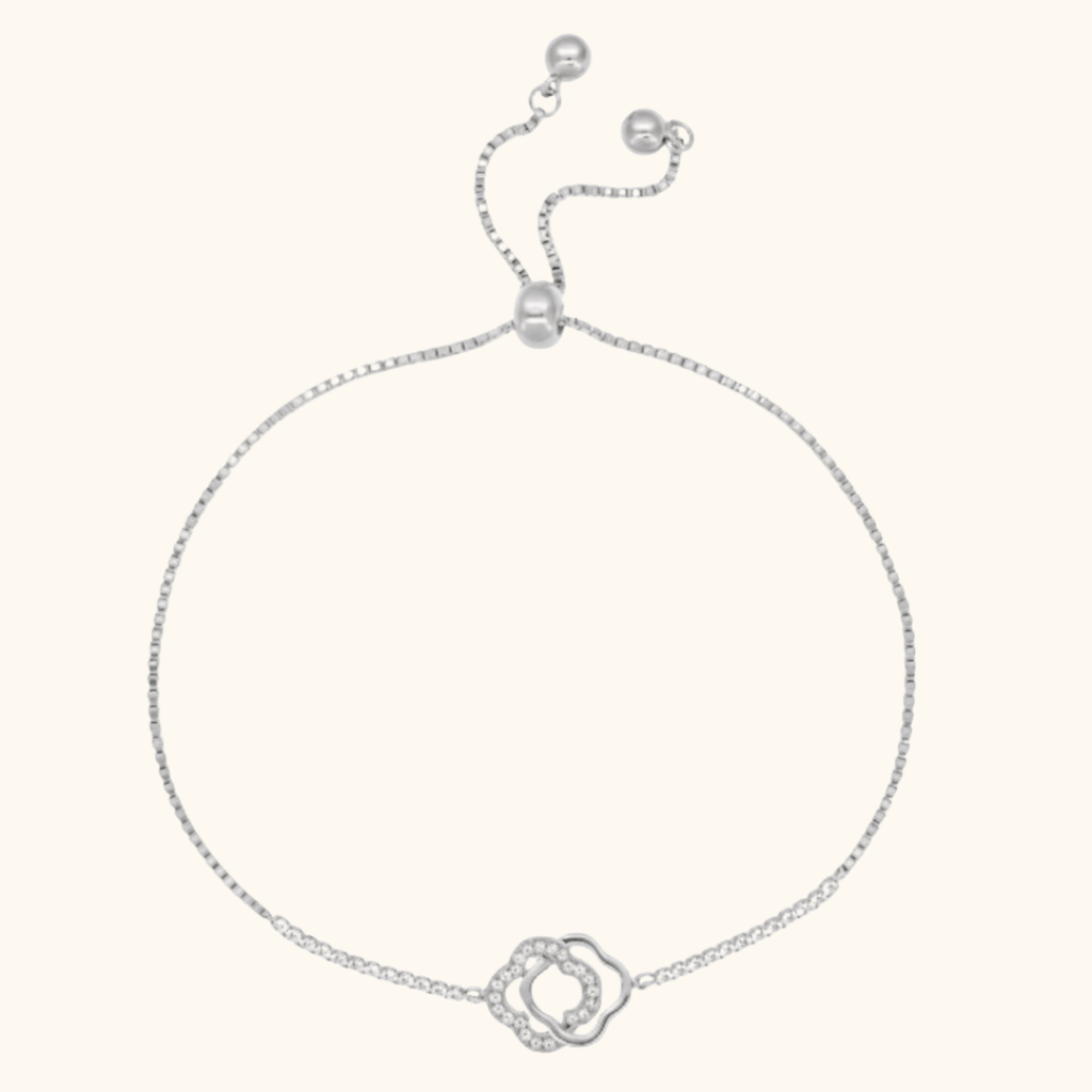 Adjustable Flower Link Bracelet
