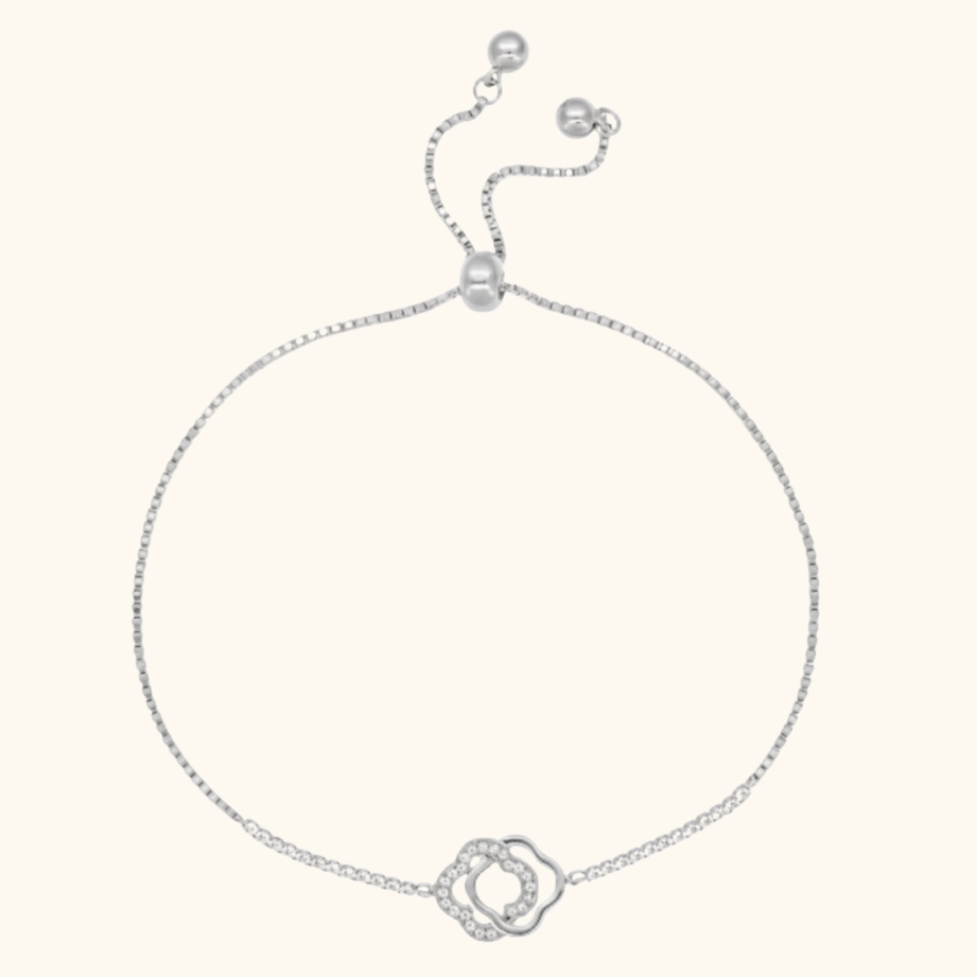Adjustable Flower Link Bracelet