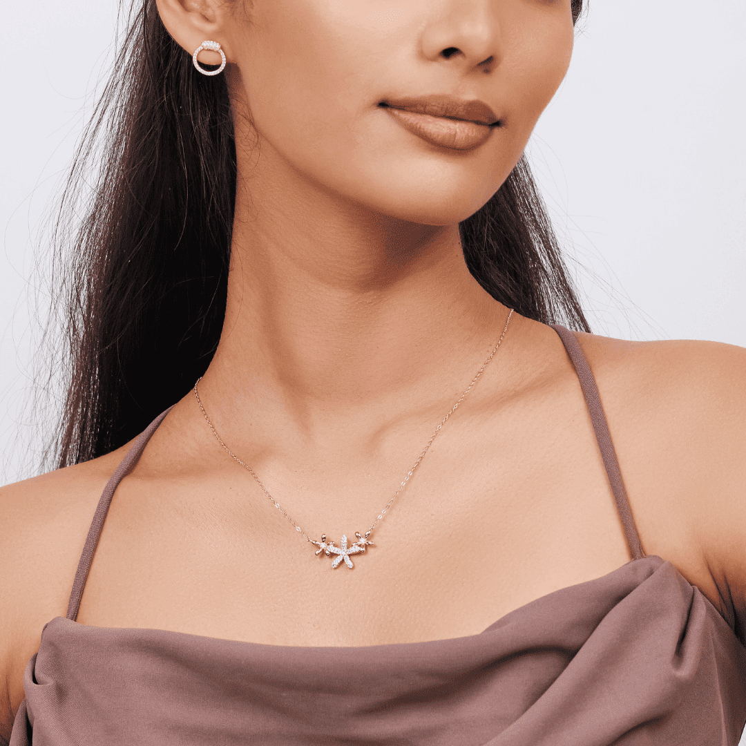 Blooming Flower Trio Necklace