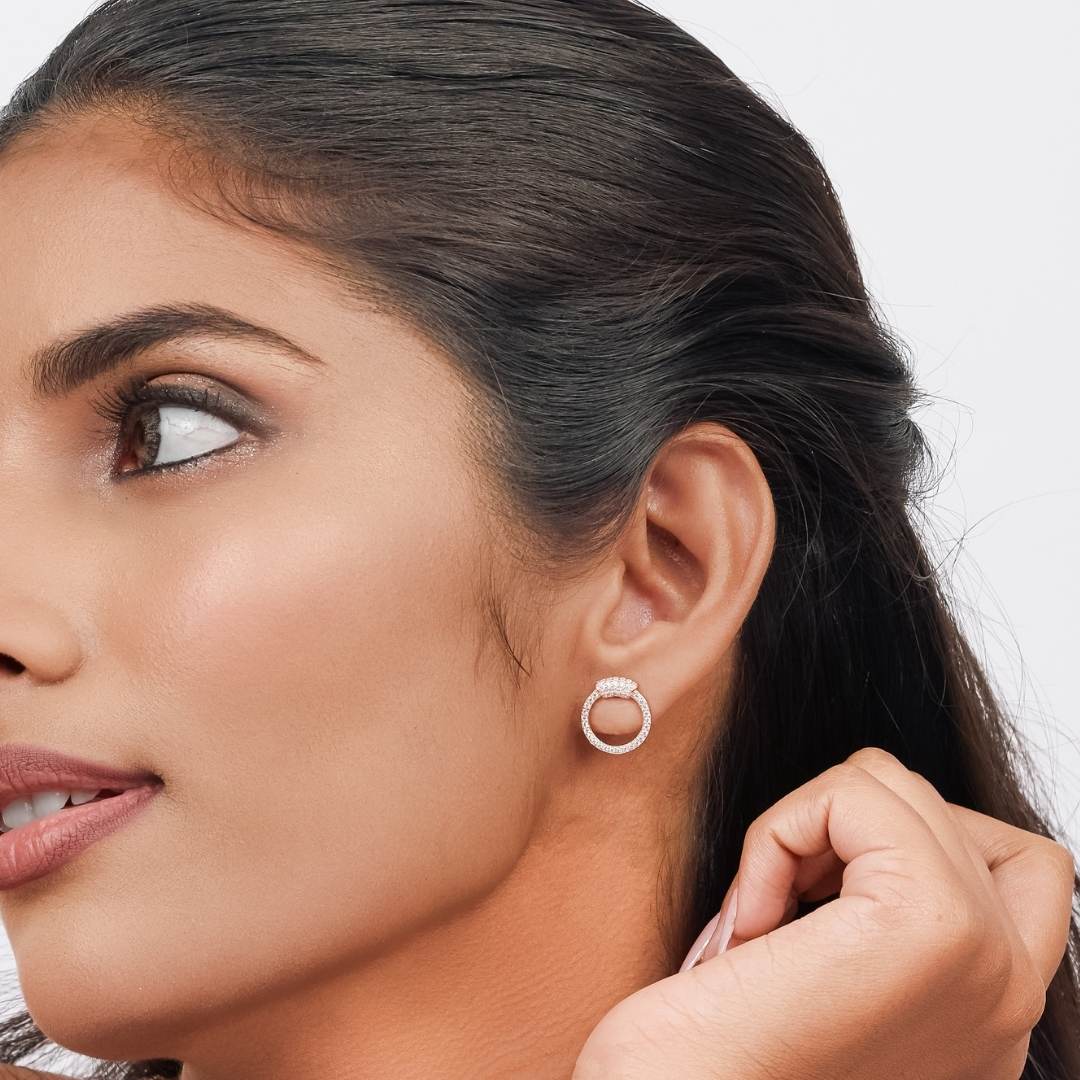 Circle Stone Stud