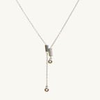 Double Cylindrical Drop Necklace