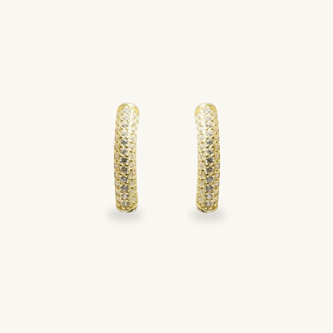 Long Stone Stud Earring