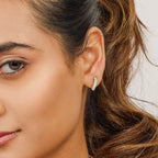 Long Stone Stud Earring