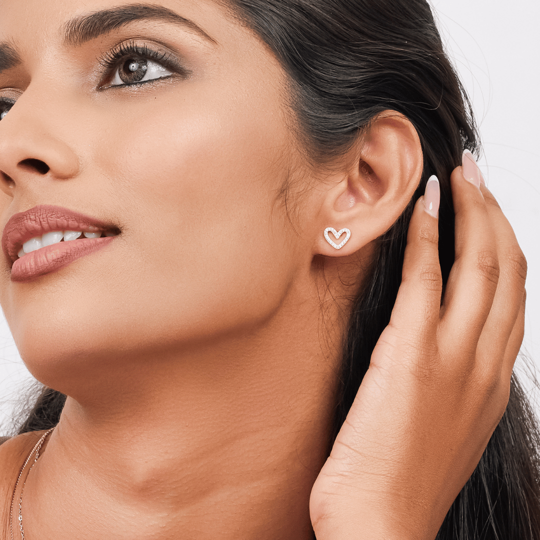 Open Heart Earring