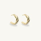 Pearl & Metal Hoop Earring