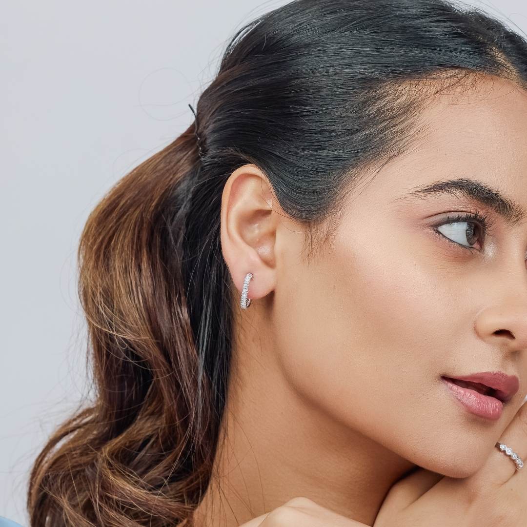 Rectangle Hoop Earring