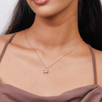 Rotatable Flower Pendant Necklace