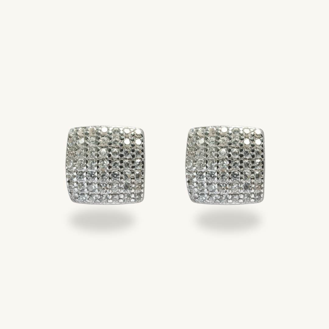 Square Stone Stud Earring