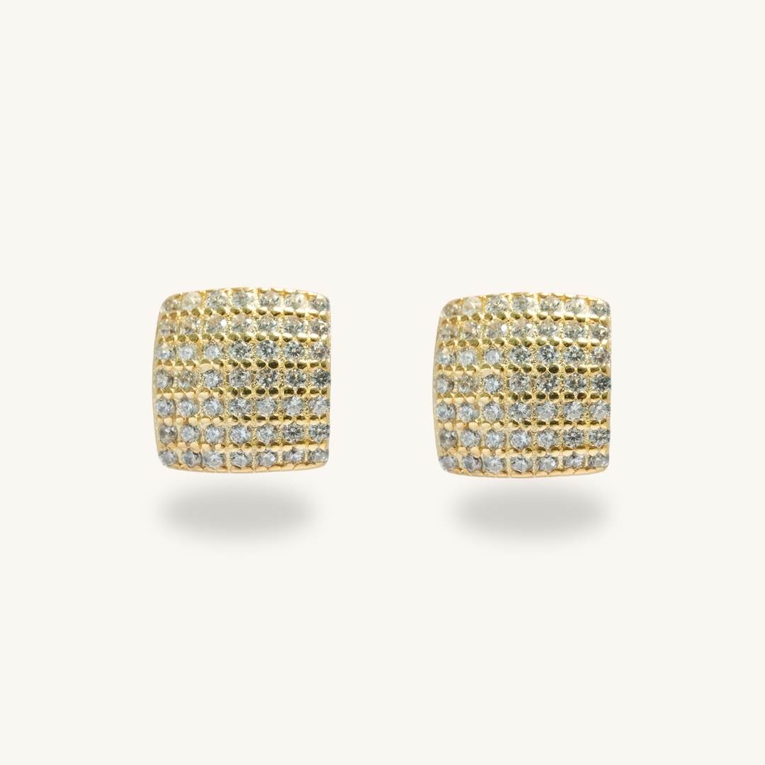 Square Stone Stud Earring