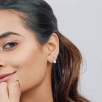 Stone Pearl Stud Earring