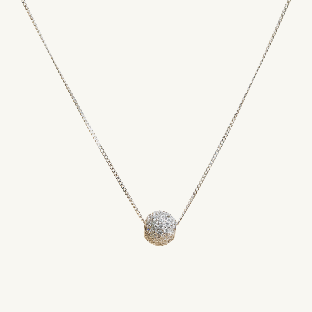 Stone Bead Ball Necklace