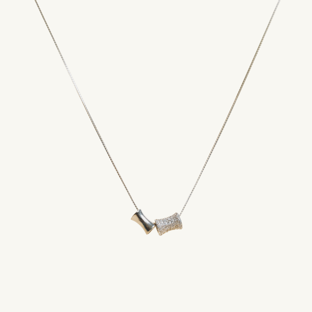 Twin Cylinder Chain Necklace