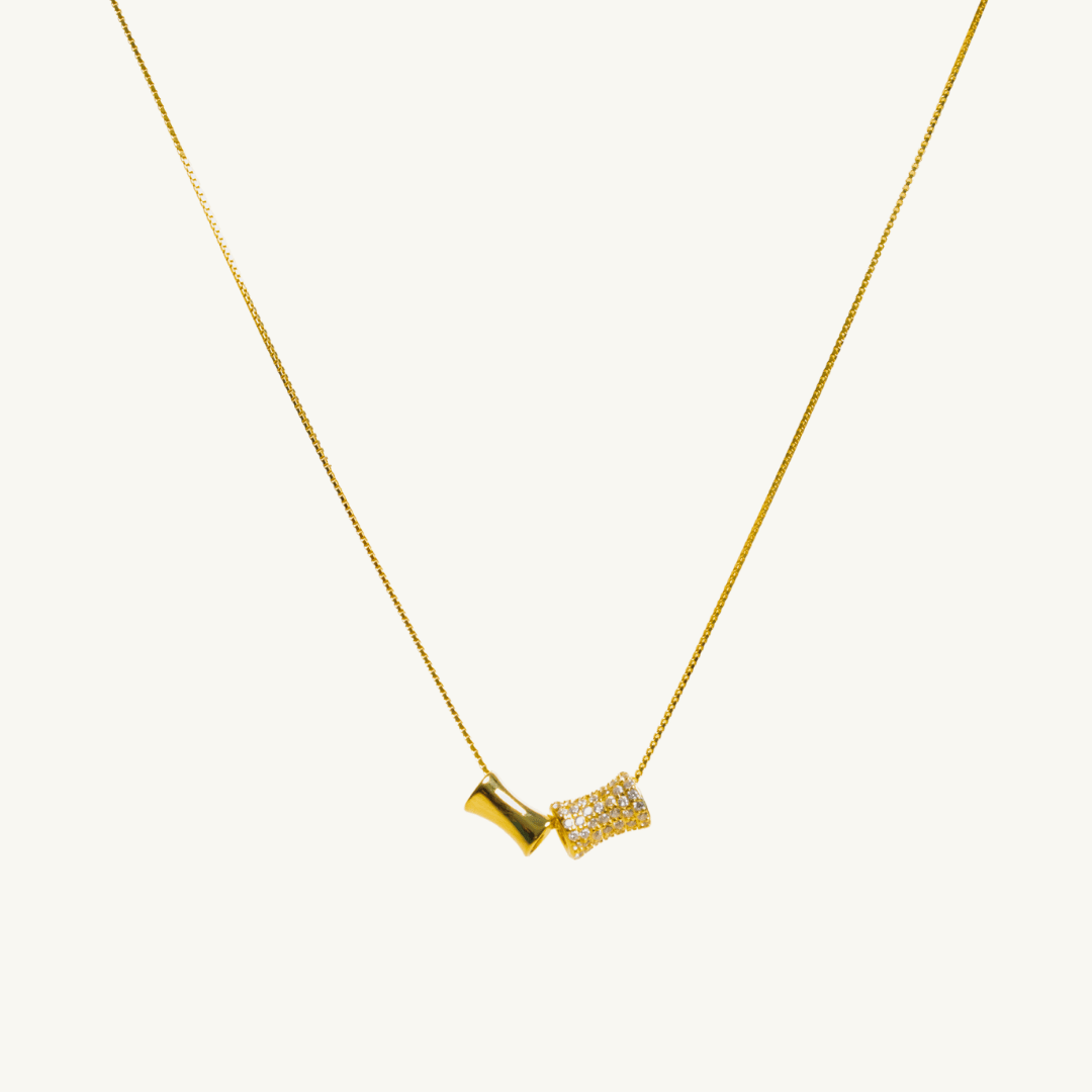 Twin Cylinder Chain Necklace