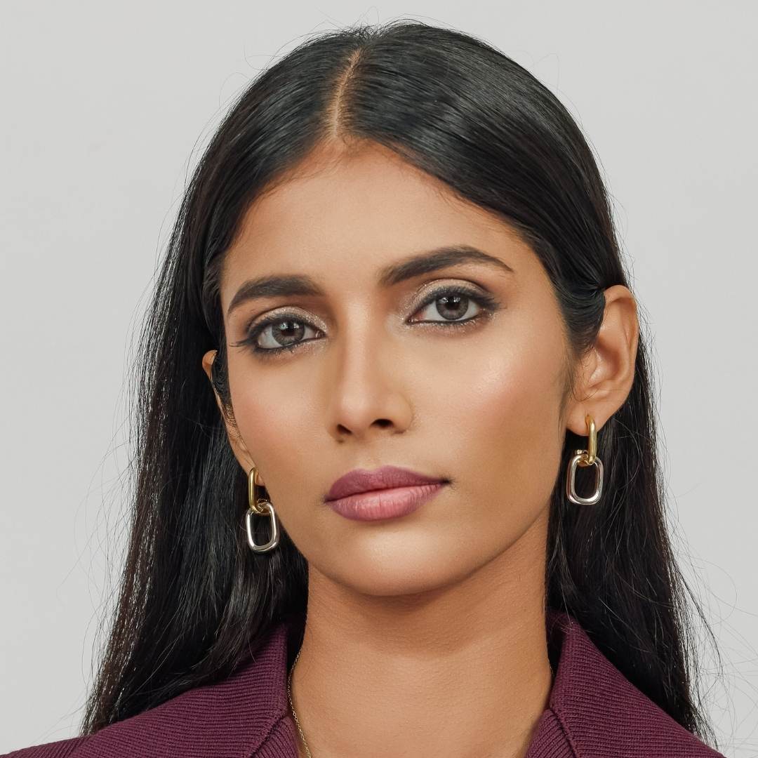 Two Tone Dangler Earring